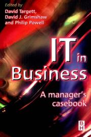 Front cover of IT in business by David Targett