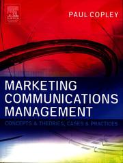 Front cover of Marketing Communications Management by Paul Copley