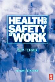Cover of Health and Safety at Work by Jeremy Stranks