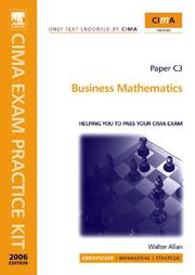 Cover of CIMA Exam Practice Kit by Walter Allan