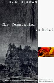Cover of La tentation d'exister by Emil Cioran