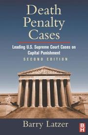 Cover of Death penalty cases by Barry Latzer