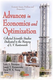 Front cover of Advances in Economics and Optimization by David W. K. Yeung