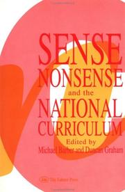 Front cover of Sense, Nonsense, and the National Curriculum by Michael Barber