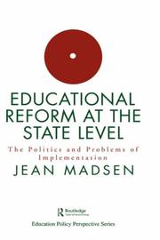 Cover of Educational reform at the state level by Jean Madsen
