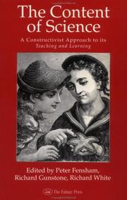 Cover of The content of science by Peter J. Fensham
