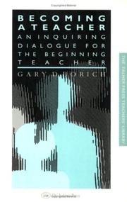 Cover of Becoming a teacher by Gary D. Borich