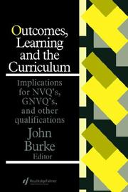 Front cover of Outcomes, learning, and the curriculum by John W. Burke