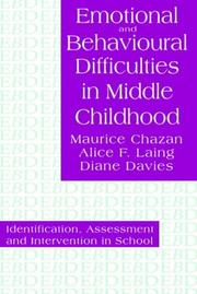 Front cover of Emotional and behavioural difficulties in middle childhood by Maurice Chazan