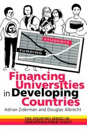 Cover of Financing universities in developing countries by Adrian Ziderman