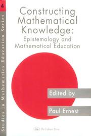 Cover of Constructing mathematical knowledge by Paul Ernest