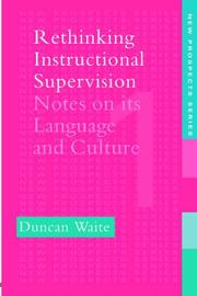 Cover of Rethinking instructional supervision by Duncan Waite