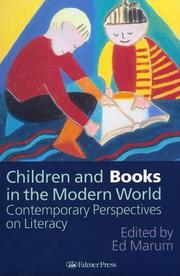 Front cover of Children and books in the modern world by Ed Marum
