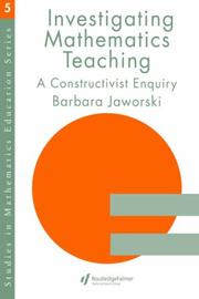 Cover of Investigating Mathematics Teaching by Barbara Jaworski