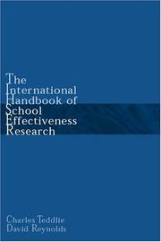 Front cover of The international handbook of school effectiveness research by Charles Teddlie