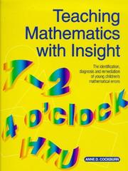 Cover of Teaching mathematics with insight by Anne Cockburn