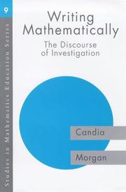 Cover of Writing mathematically by Candia Morgan