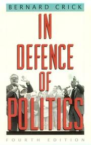 Front cover of In defence of politics by Bernard R. Crick