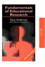 Front cover of Fundamentals of educational research by Gary J. Anderson
