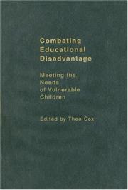 Cover of Combating educational disadvantage by Theo Cox