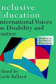 Cover of Inclusive education by Keith Ballard