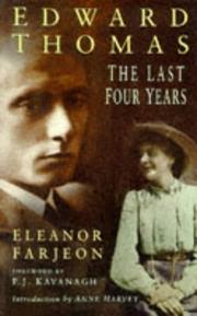 Cover of Edward Thomas by Eleanor Farjeon
