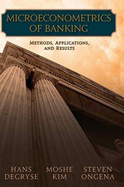 Front cover of Microeconometrics of banking by Hans Degryse