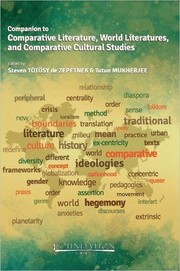 Front cover of Companion to comparative literature, world literature, and comparative cultural studies by Steven Tötösy de Zepetnek