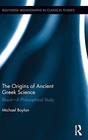 Front cover of Origins of Ancient Greek Science by Michael Boylan
