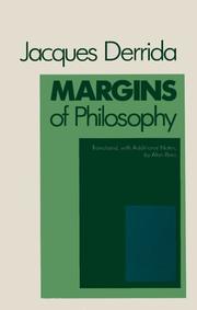 Front cover of Margins of philosophy by Jacques Derrida