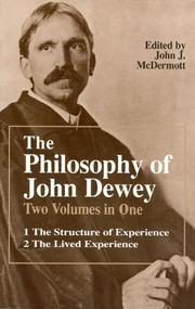 Front cover of The philosophy of John Dewey by John Dewey