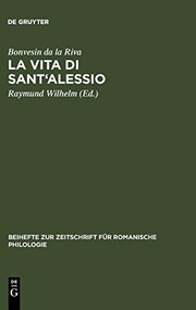 Front cover of La vita di Sant'Alessio by Bonvesin da la Riva