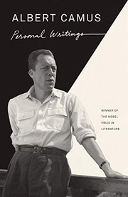 Cover of Personal Writings by Albert Camus
