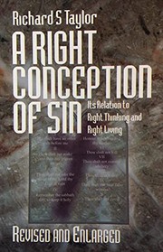 Cover of A right conception of sin by Richard Shelley Taylor