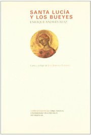 Cover of SANTA LUCÍA Y LOS BUEYES by Enrique Andrés Ruiz