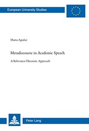 Front cover of Metadiscourse in academic speech by Marta Aguilar