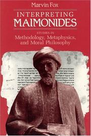 Cover of Interpreting Maimonides by Marvin Fox