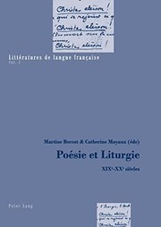 Front cover of Poésie et liturgie by Martine Bercot