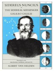 Front cover of Sidereus nuncius, or, The Sidereal messenger by Galileo Galilei