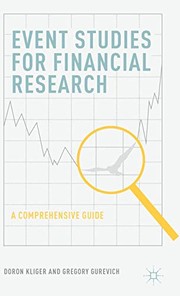 Front cover of Event studies for financial research by Doron Kliger
