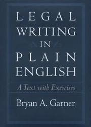 Front cover of Legal Writing in Plain English by Bryan A. Garner