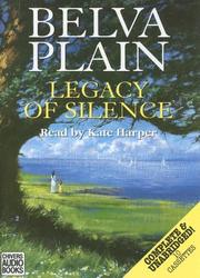 Front cover of Legacy of Silence (Jenny Cain Mysteries) by Belva Plain