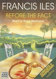 Cover of Before the fact by Anthony Berkeley