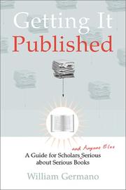 Cover of Getting it published by William P. Germano