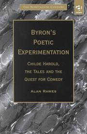 Front cover of Byron's poetic experimentation by Alan Rawes