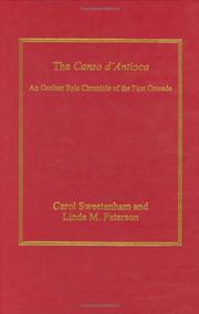 Front cover of The Canso d'Antioca by Carol Sweetenham