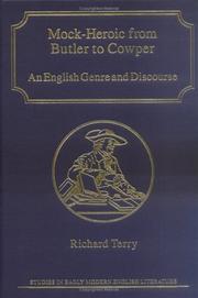 Front cover of Mock-heroic from Butler to Cowper by Richard Terry