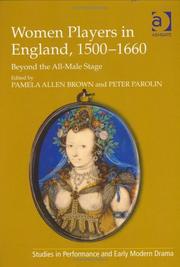 Front cover of Women players in England, 1500-1660 by Pamela Allen Brown