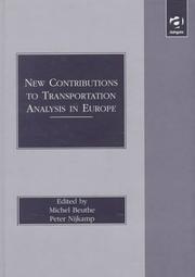 Front cover of New contributions to transportation analysis in Europe by Michel Beuthe