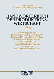 Front cover of Handwörterbuch der Produktionswirtschaft. by Werner Kern